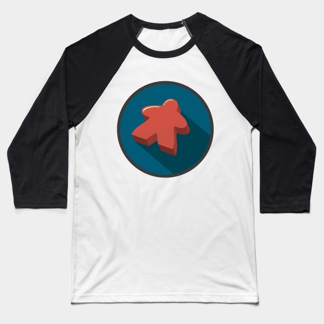 Meeple Baseball T-Shirt by RollForTheWin